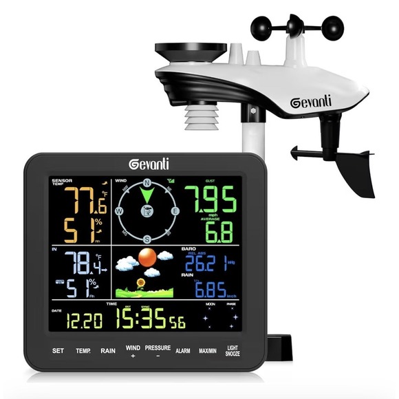 Gevanti Other - Wireless Home Weather Station Gevanti SA8 with Rain Gauge & Wind Speed